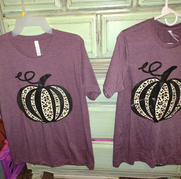 Leopard pumpkin shirt, perfect for fall and November in multiple sizes - Picture 1 of 5